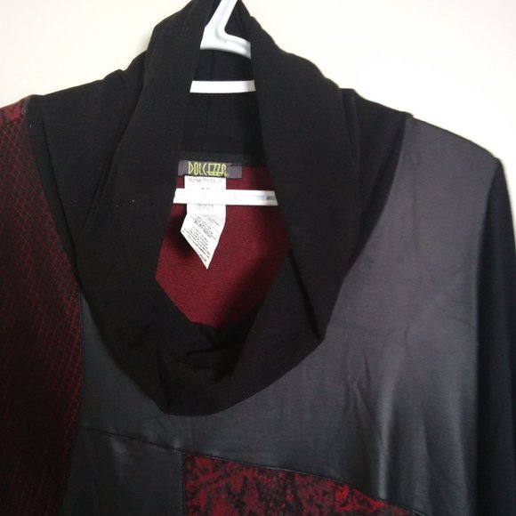 Dolcezza Red and Black Dress /Top M - Picture 7 of 12